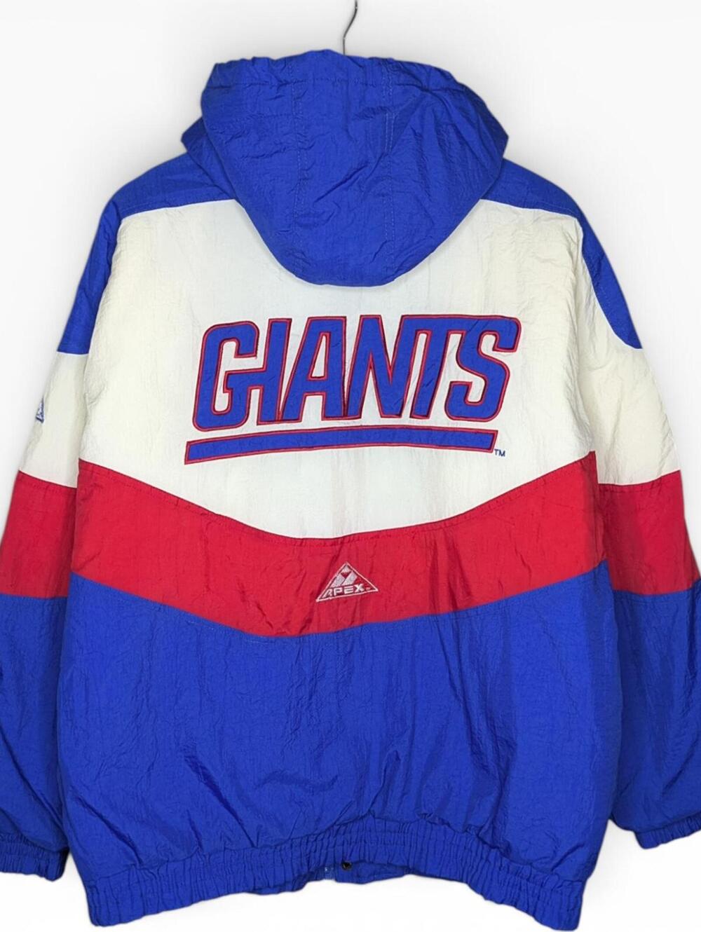 Vintage New York Giants NFL Pro Line Apex One Football Puffer Jacket Mens Large
